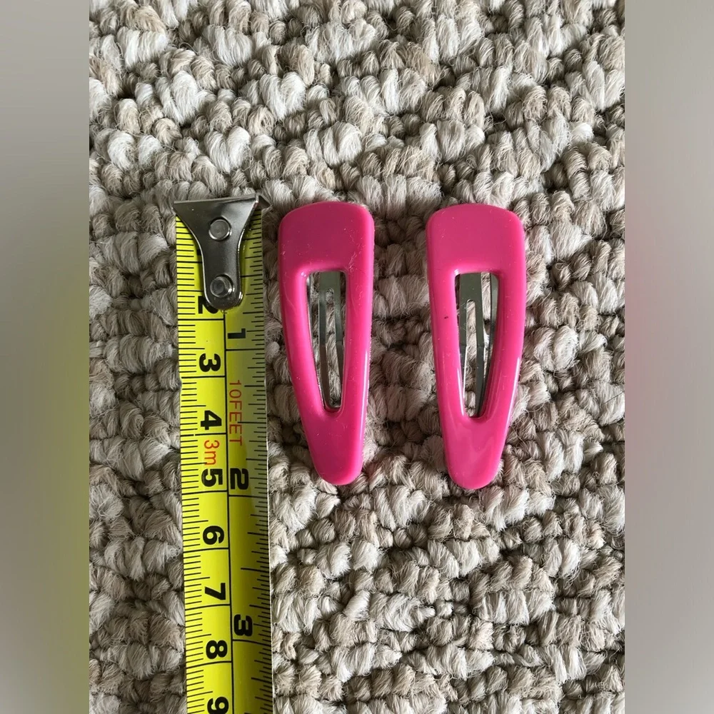 New Y2K children girls 2 Pink Snap Hair Clips hair accessories